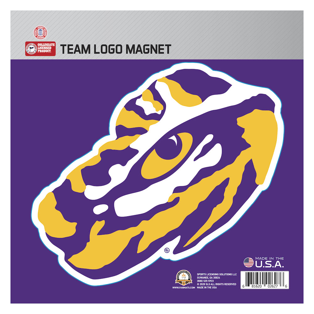 LSU Tigers Large Team Logo Magnet - Indoor Outdoor