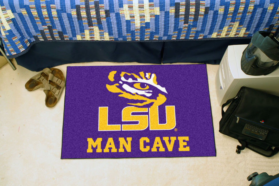 LSU Tigers MAN CAVE 20 x 30 STARTER Floor Mat