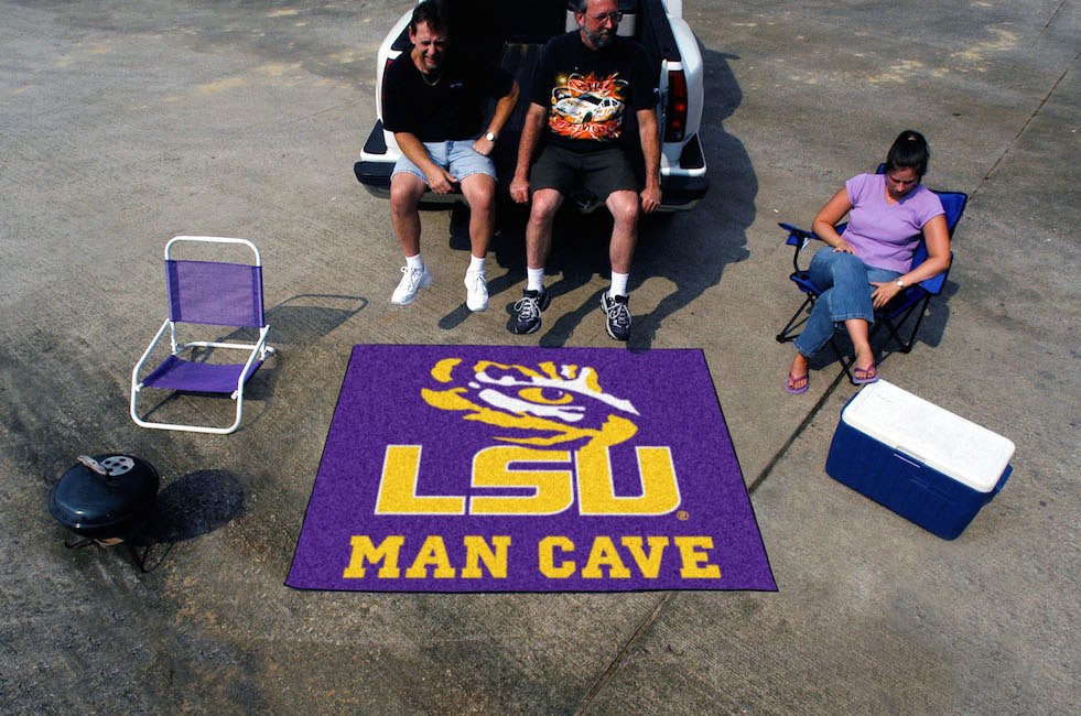 LSU Tigers MAN CAVE TAILGATER 60 x 72 Rug