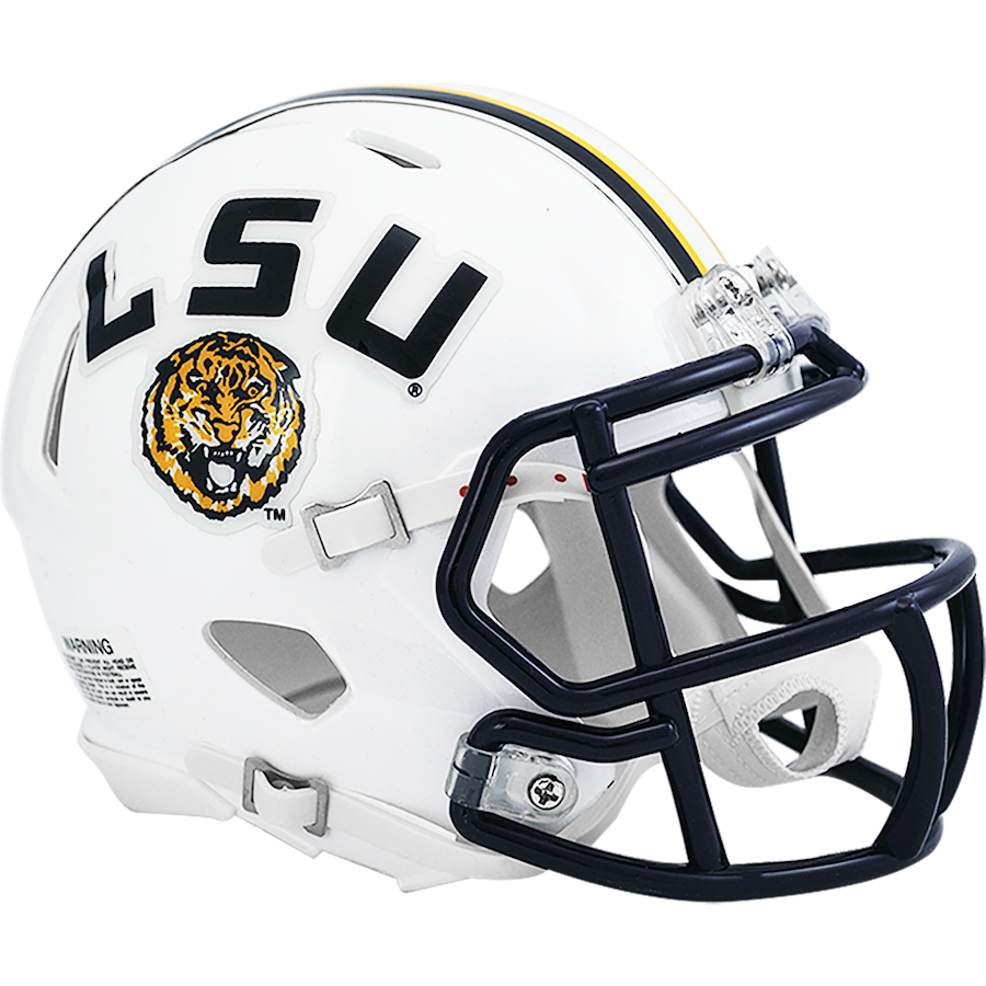 LSU Tigers NCAA Mini SPEED Helmet by Riddell - WHITE