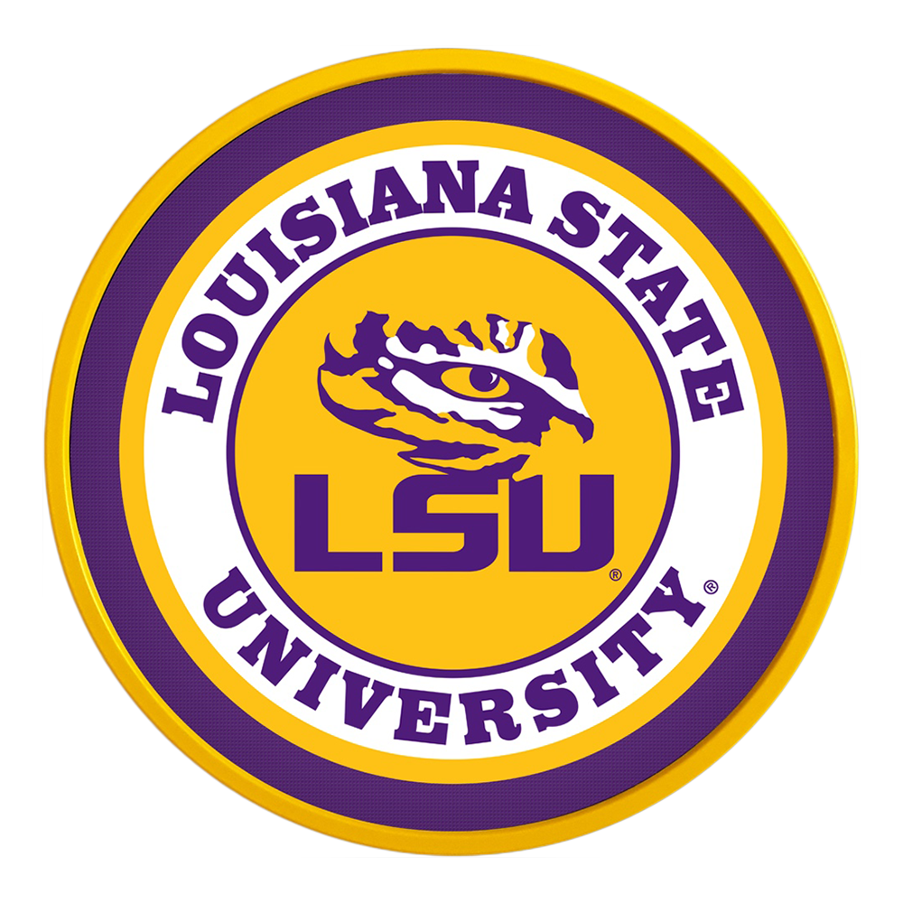 LSU Tigers Modern Disc Wall Sign