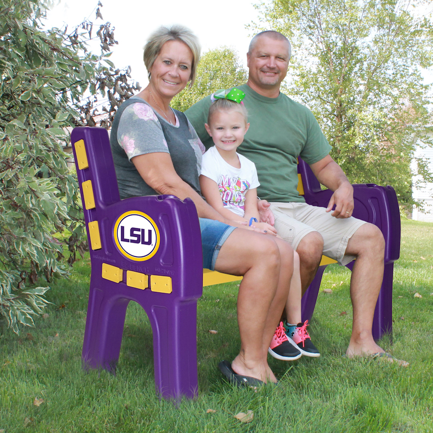 LSU Tigers Park Bench