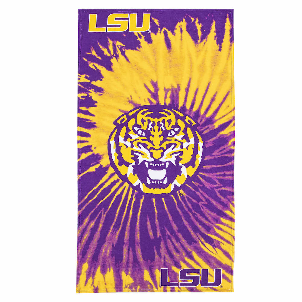 LSU Tigers Pyschedelic 30x60 Beach Towel