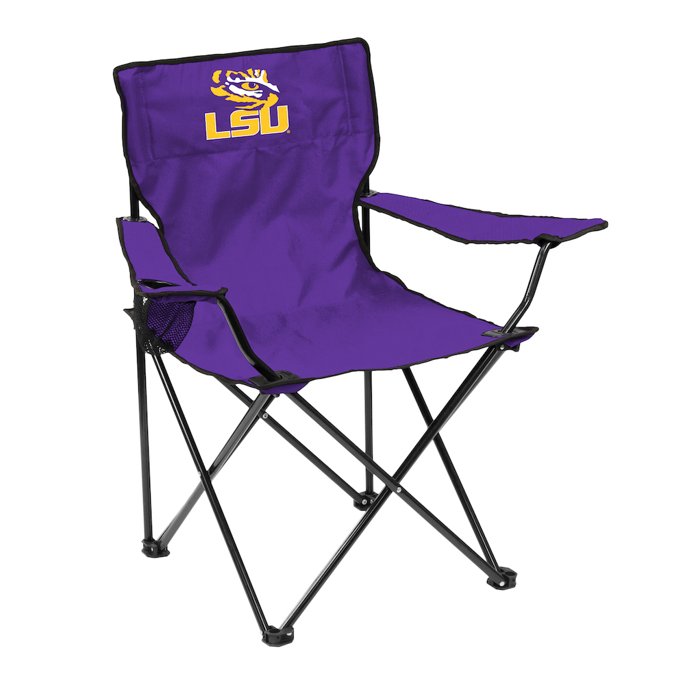 LSU Tigers QUAD style logo folding camp chair