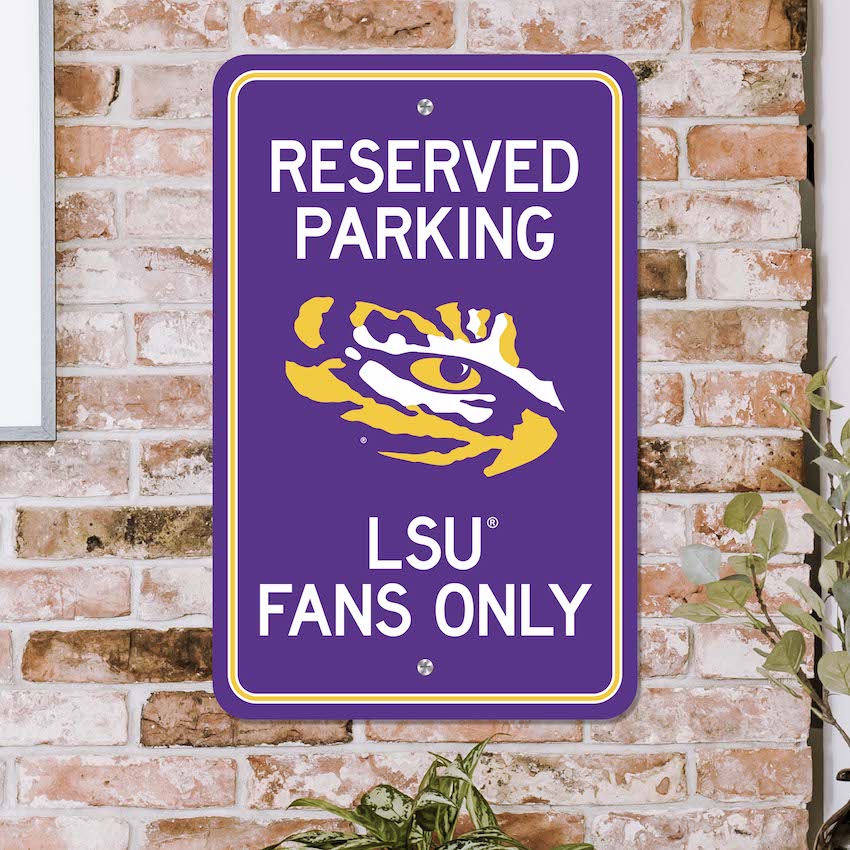 LSU Tigers RESERVED Parking Sign