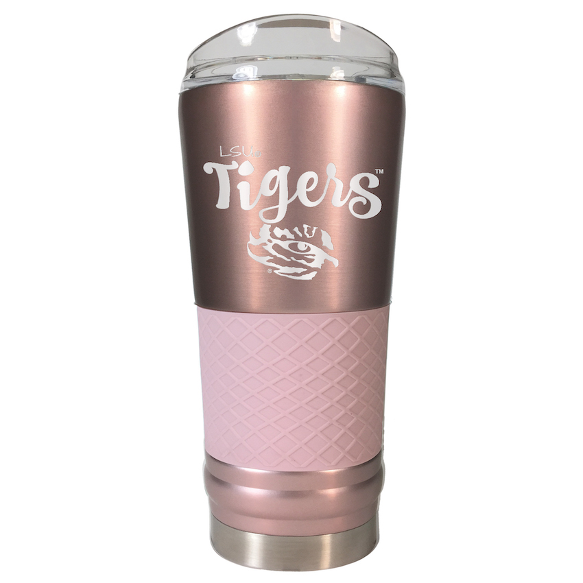 LSU Tigers 24 oz Rose Gold Draft Travel Tumbler