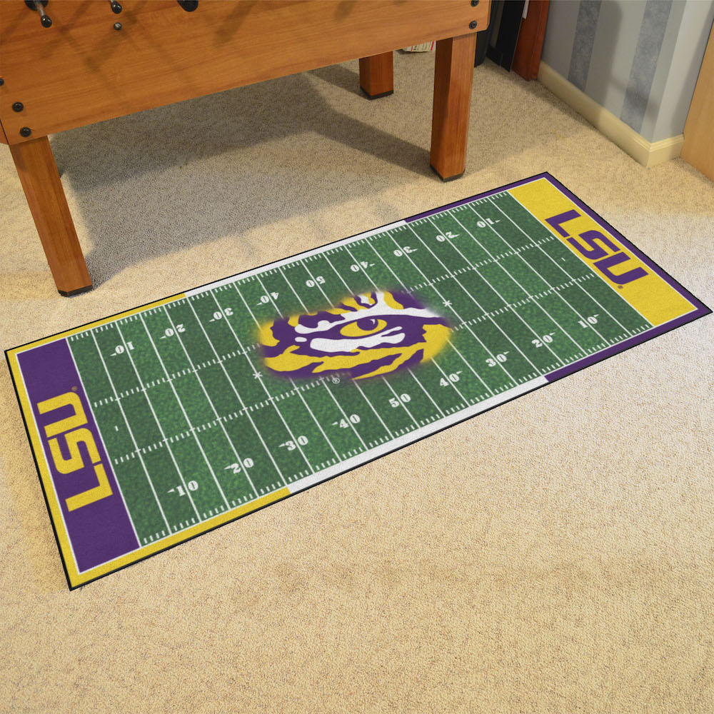 LSU Tigers 30 x 72 Football Field Carpet Runner