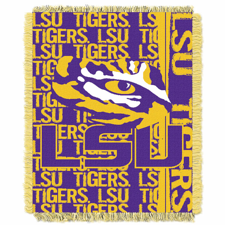 LSU Tigers Double Play Tapestry Blanket 48 x 60