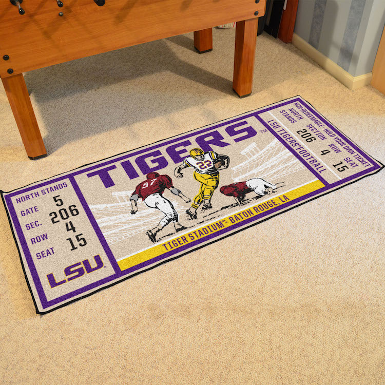 LSU Tigers 30 x 72 Game Ticket Carpet Runner