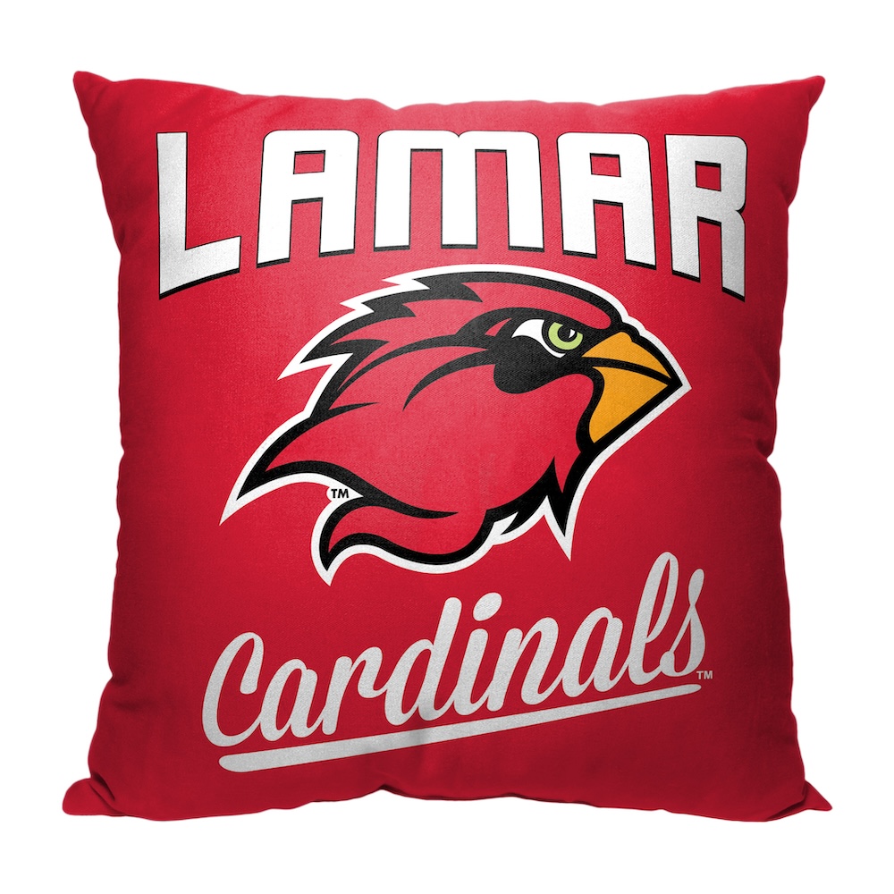 Lamar Cardinals ALUMNI Decorative Throw Pillow 18 x 18 inch