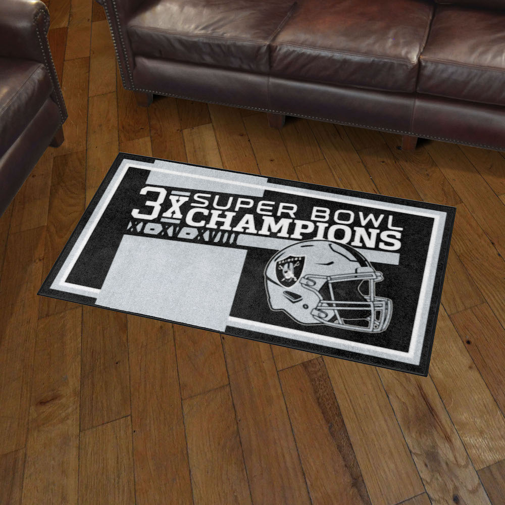 Las Vegas Raiders 3 x 5 DYNASTY Area Rug