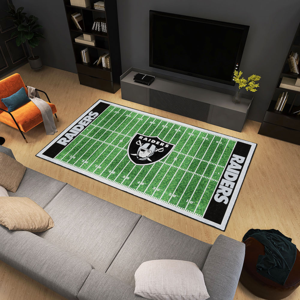 Las Vegas Raiders 6x10 Ft Ultra Plush Area Rug