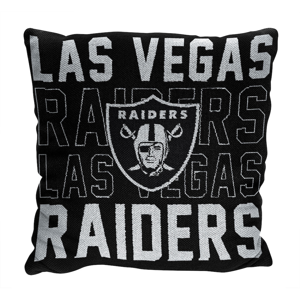 Las Vegas Raiders Stacked 20 x 20 Woven Pillow