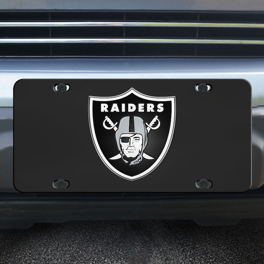 Fanmats 33612 Las Vegas Raiders 3D Black License Plate