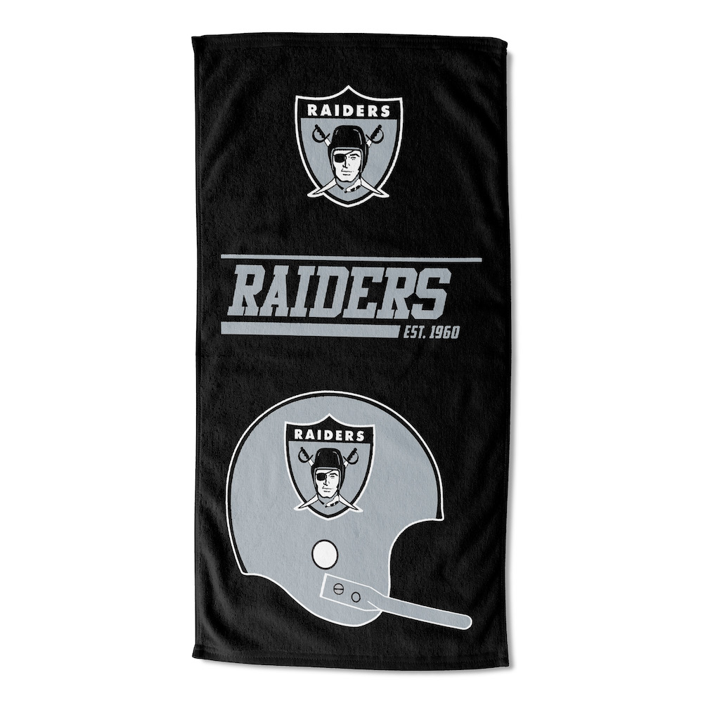 Las Vegas Raiders Legacy Logo 30x60 Beach Towel