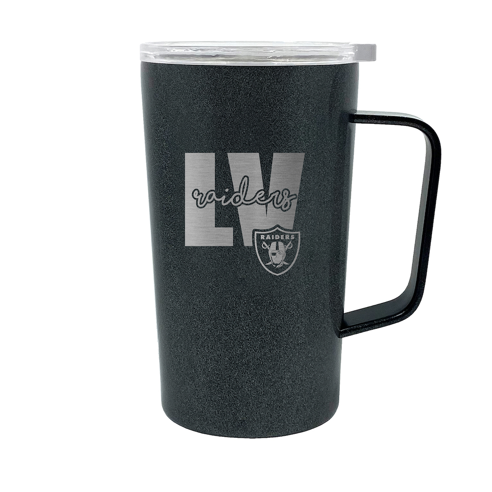 Las Vegas Raiders 18 oz HUSTLE Travel Mug - ONYX