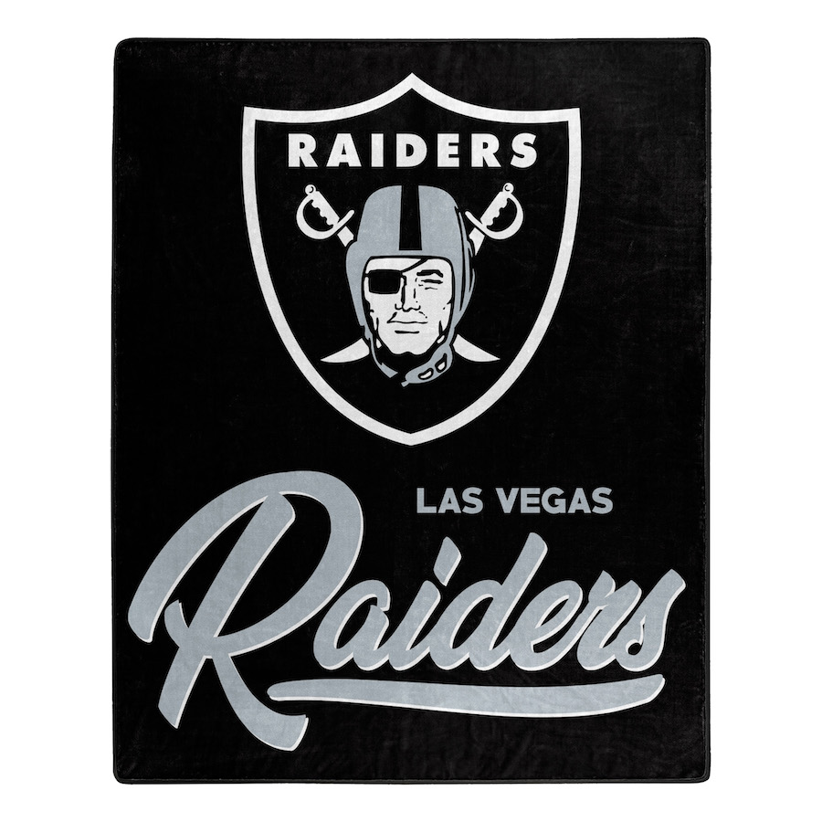 Las Vegas Raiders Plush Fleece Raschel Blanket 50 x 60