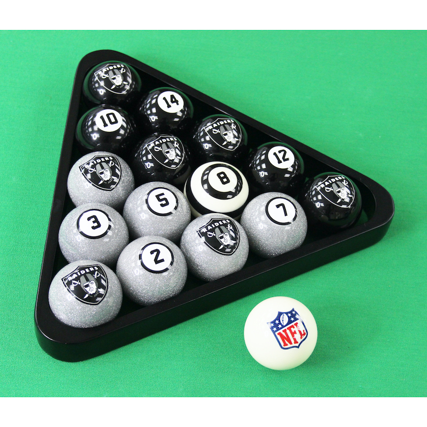 Las Vegas Raiders Billiard Ball Set with Numbers