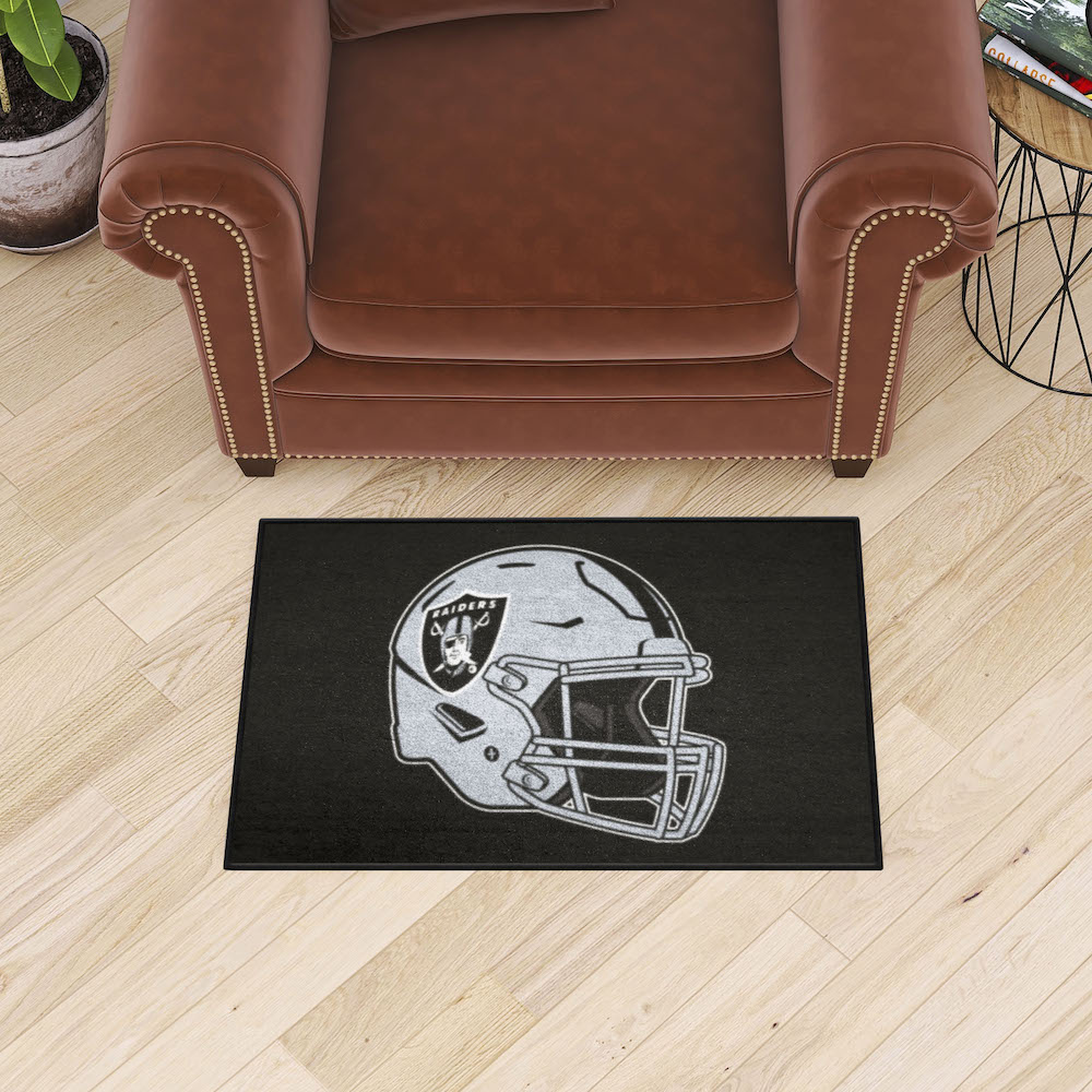 Las Vegas Raiders 20 x 30 STARTER Floor Mat - Helmet Logo