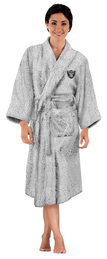 Las Vegas Raiders Plush Sherpa Bath Robe WOMENS