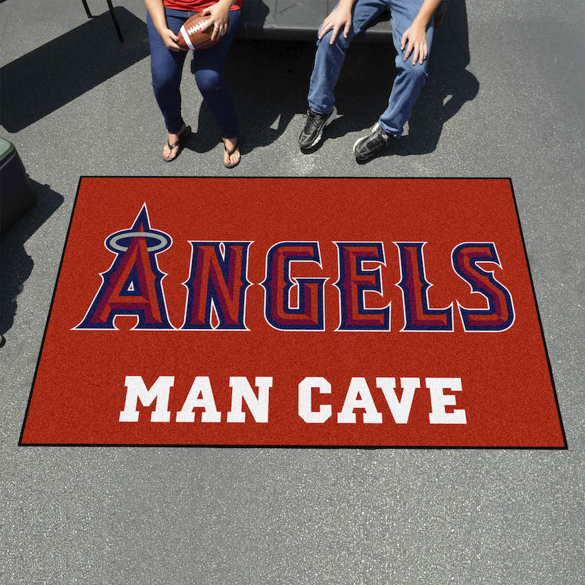 Los Angeles Angels ALT LOGO UTILI-MAT 60 x 96 MAN CAVE Rug