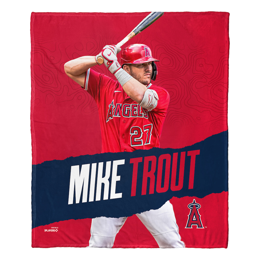 Los Angeles Angels Mike Trout Silk Touch Throw Blanket 50 x 60 inch