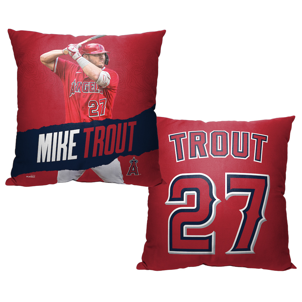 Los Angeles Angels Mike Trout Decorative Throw Pillow 18 x 18 inch