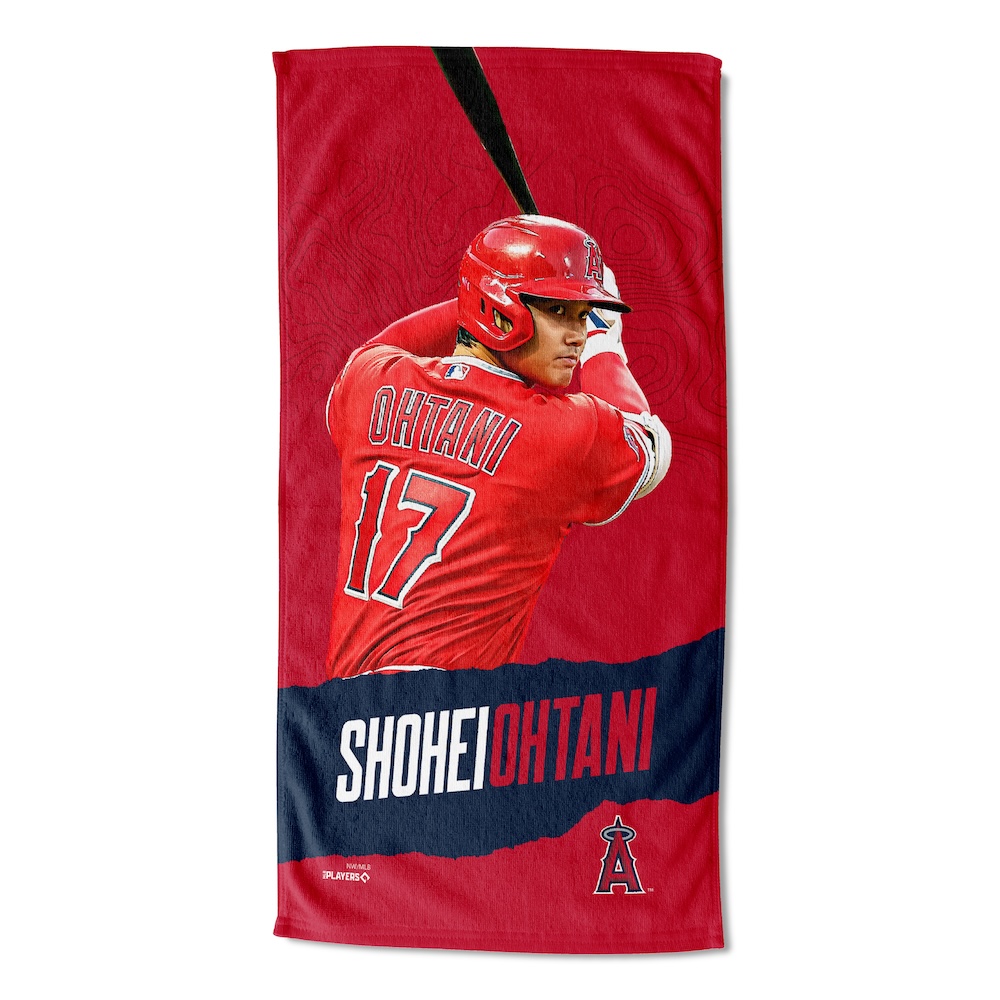 Los Angeles Angels Shohei Ohtani 30x60 Beach Towel