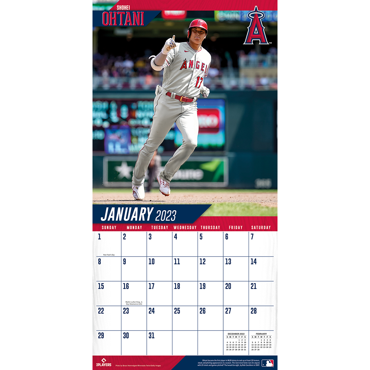 Los Angeles Dodgers Shohei Ohtani 2025 MLB Wall Calendar