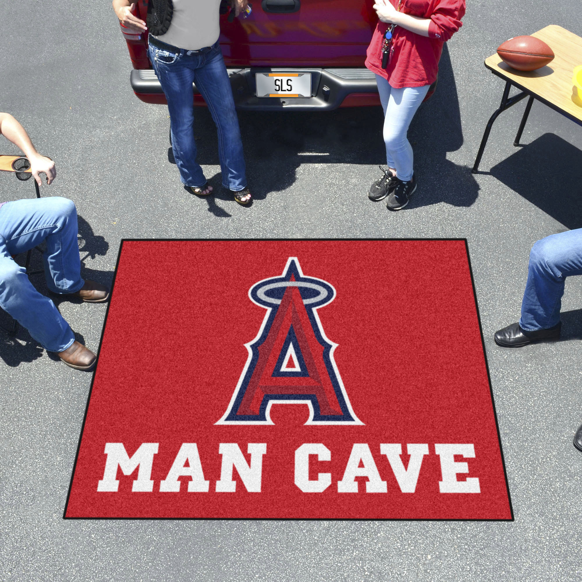 Los Angeles Angels MAN CAVE TAILGATER 60 x 72 Rug