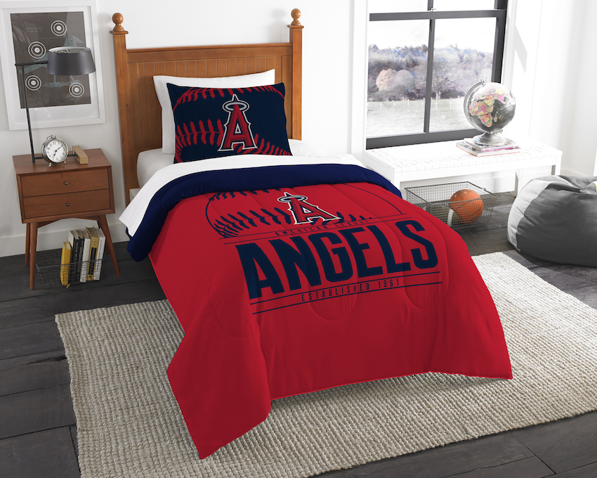Los Angeles Angels Twin Comforter Set with Sham