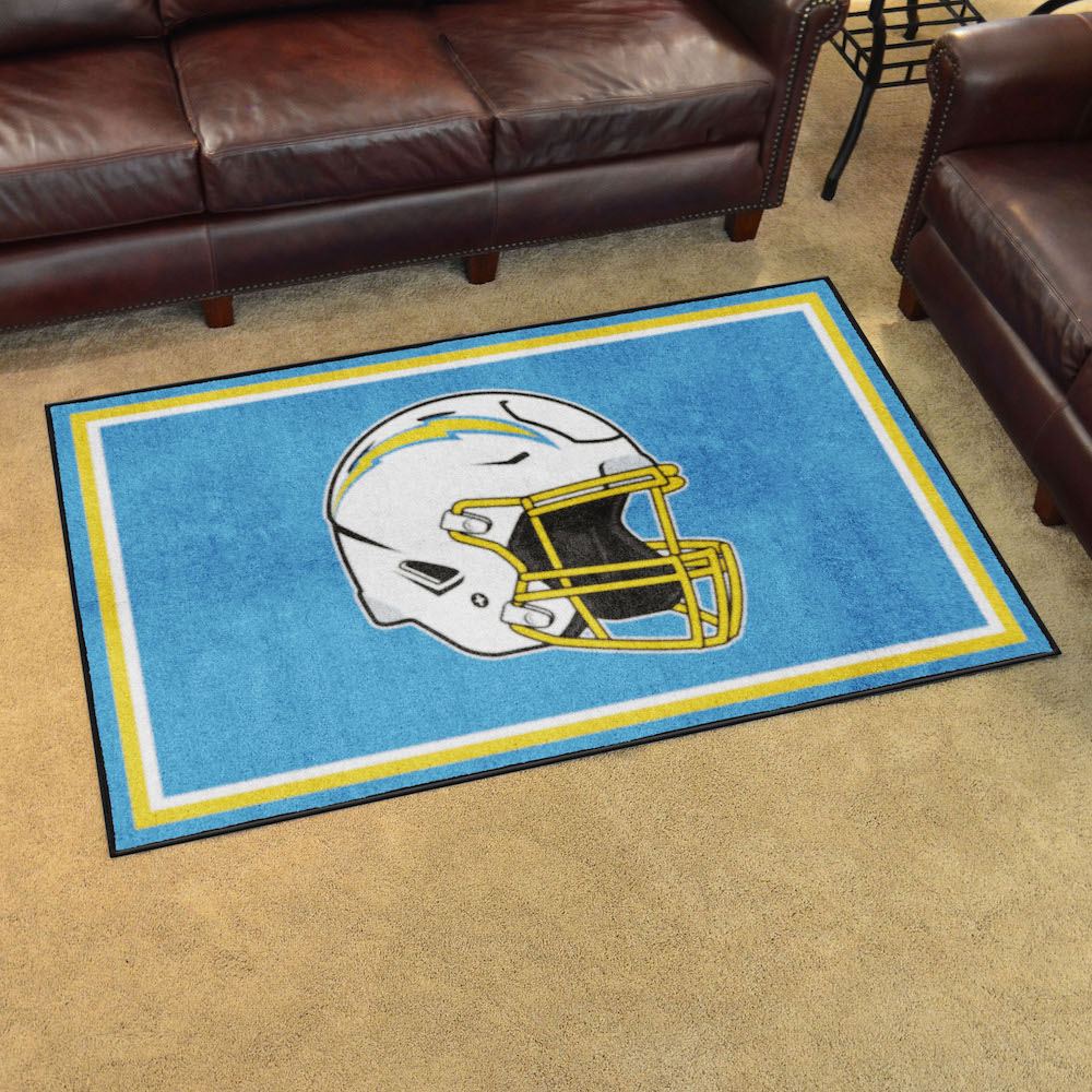 Los Angeles Chargers 4x6 Area Rug - Helmet Logo