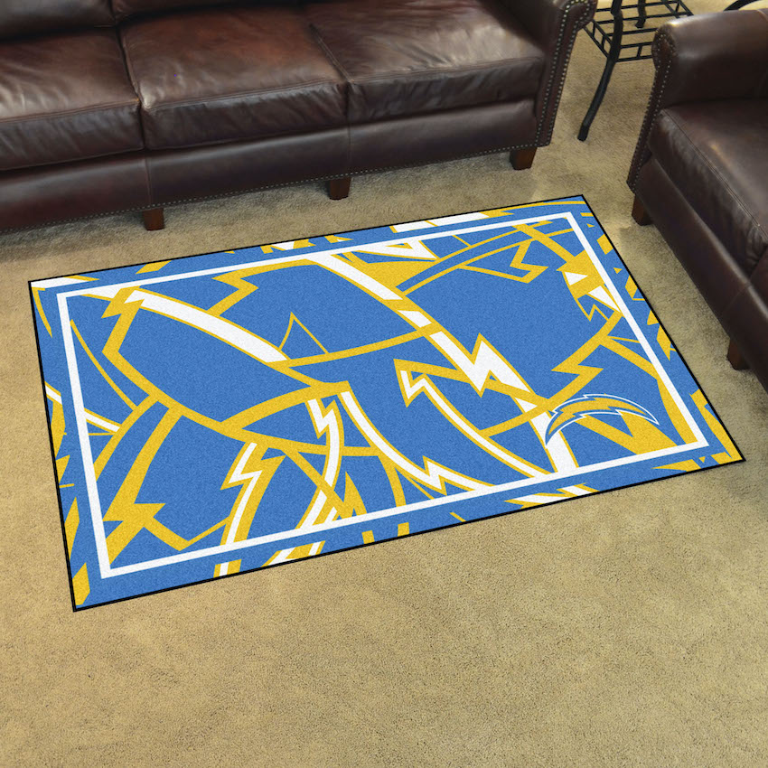 Los Angeles Chargers 4x6 Quick Snap Area Rug