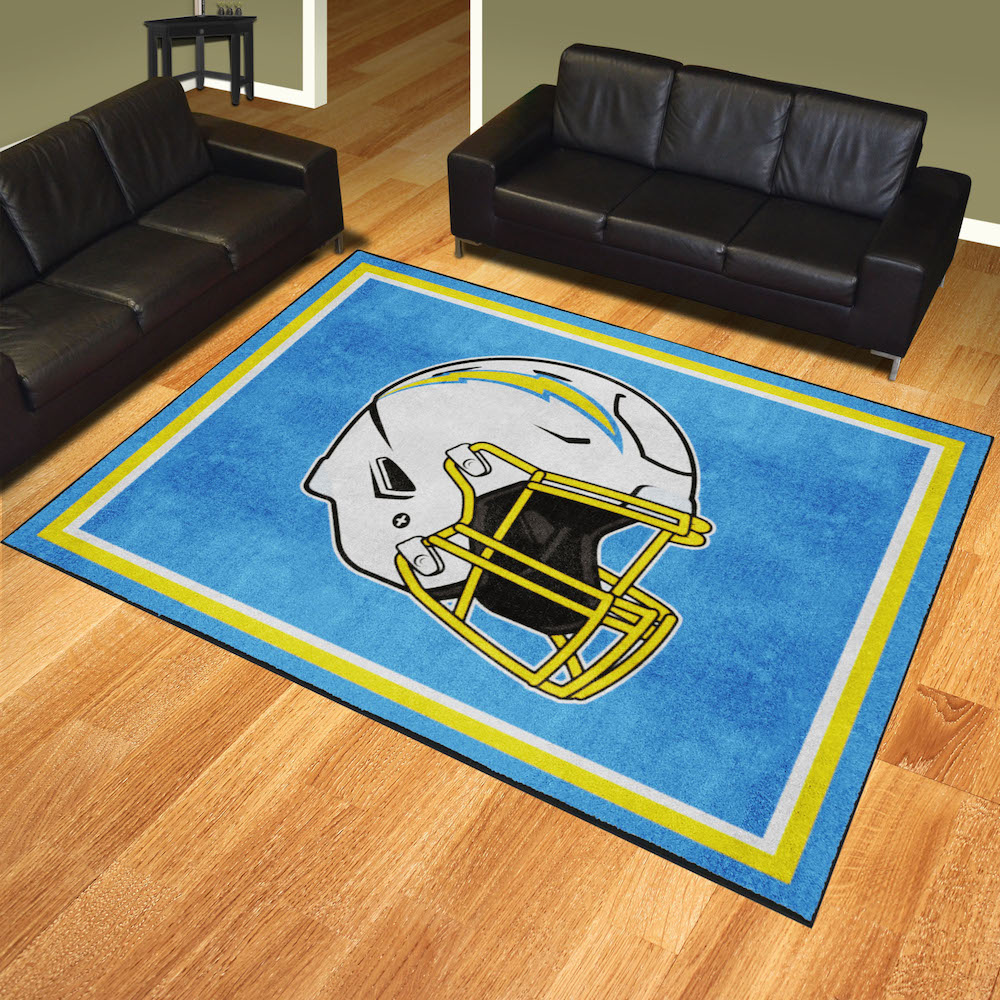 Los Angeles Chargers Ultra Plush 8x10 Area Rug - Helmet Logo