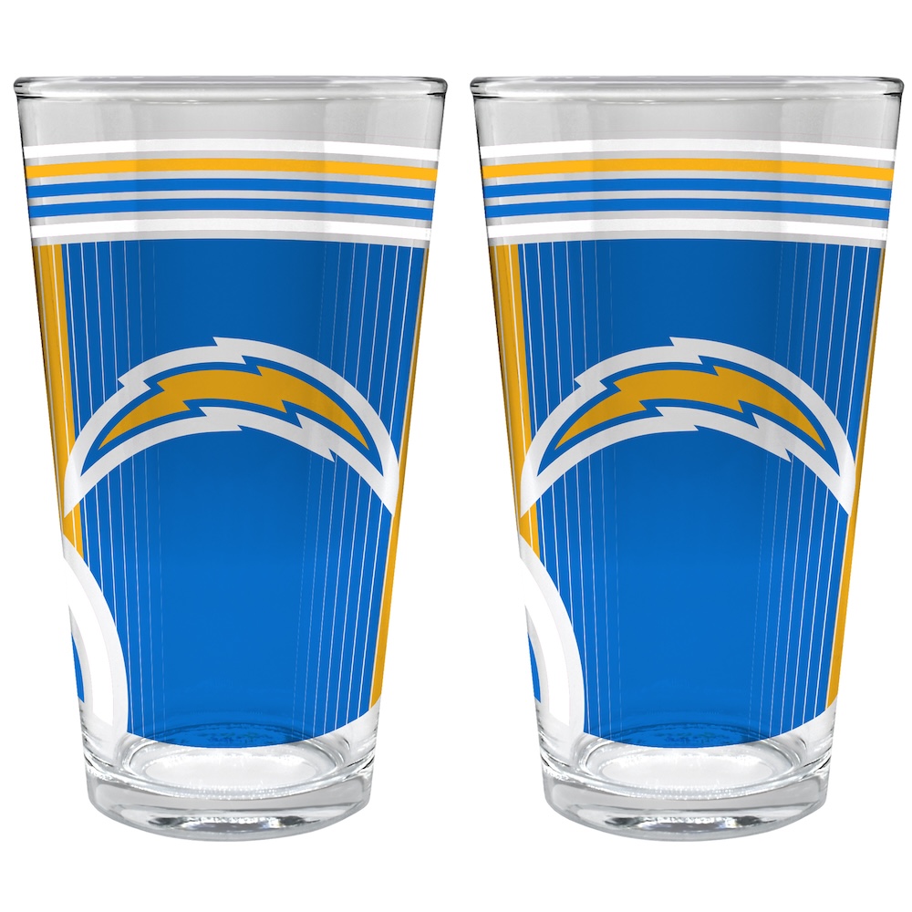 Los Angeles Chargers COOL VIBES 2 pc Pint Glass Set