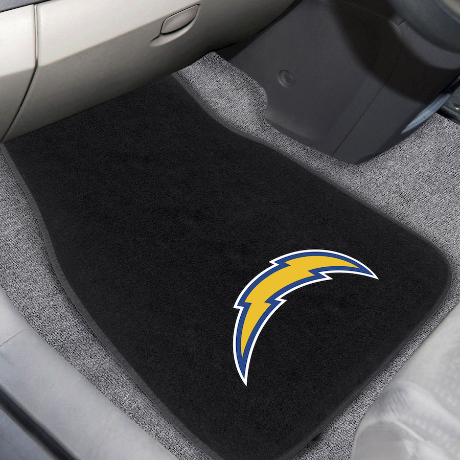 Los Angeles Chargers Car Floor Mats 17 x 26 Embroidered Pair