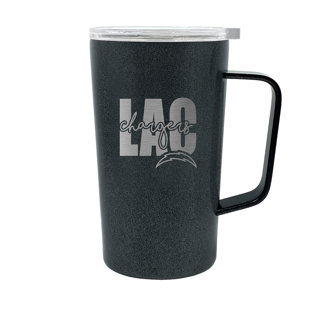 Los Angeles Chargers 18 oz HUSTLE Travel Mug - ONYX