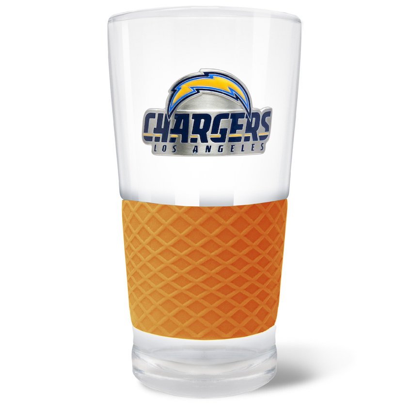 Los Angeles Chargers 22 oz Pilsner Glass with Silicone Grip