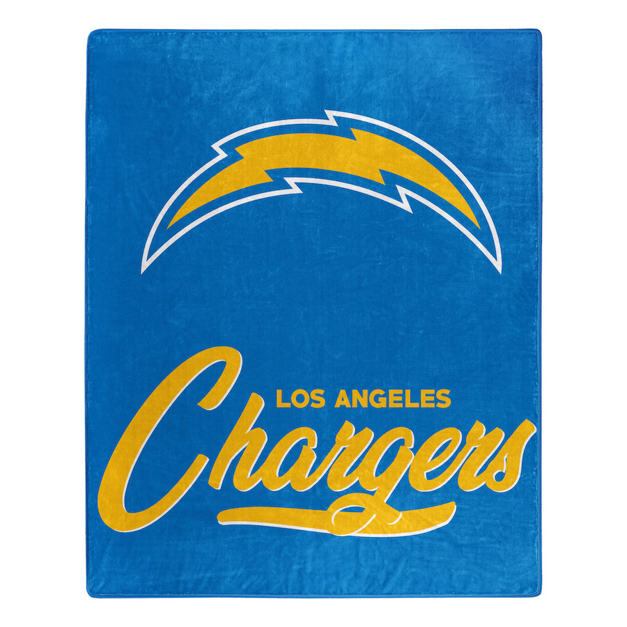 Los Angeles Chargers Plush Fleece Raschel Blanket 50 x 60