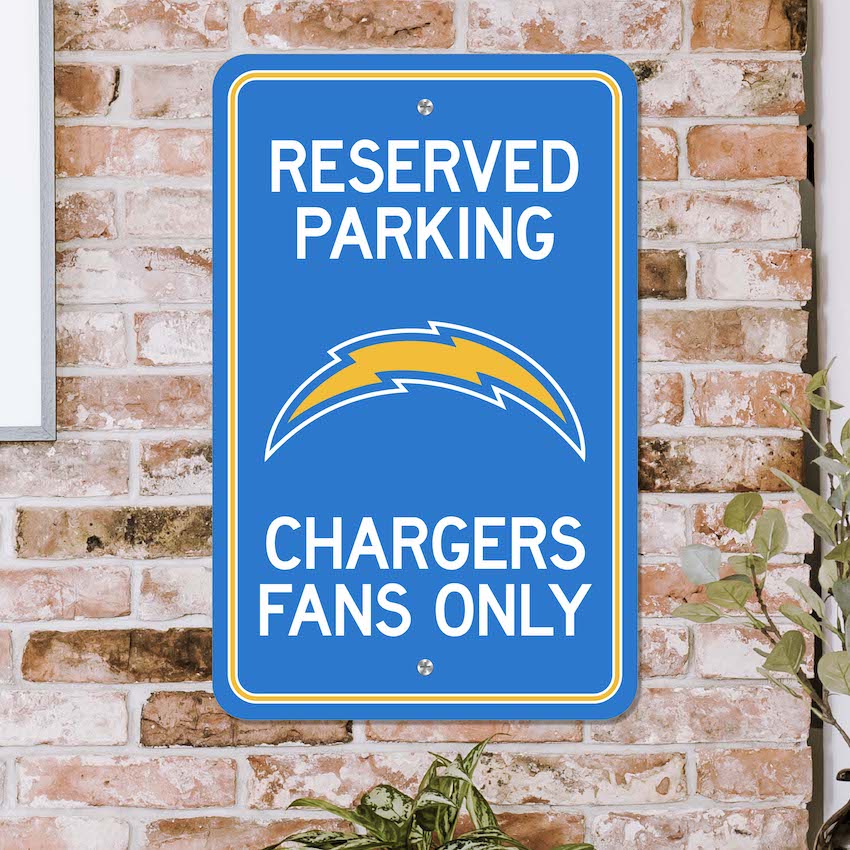 Los Angeles Chargers RESERVED Parking Sign