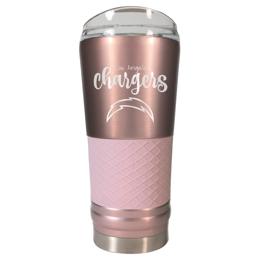 Los Angeles Chargers 24 oz Rose Gold Draft Travel Tumbler