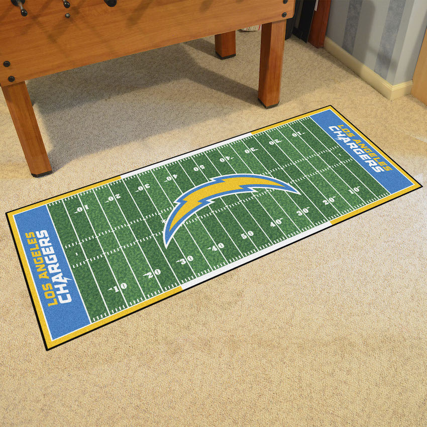 Los Angeles Chargers 30 x 72 Football Field Carpet Runner