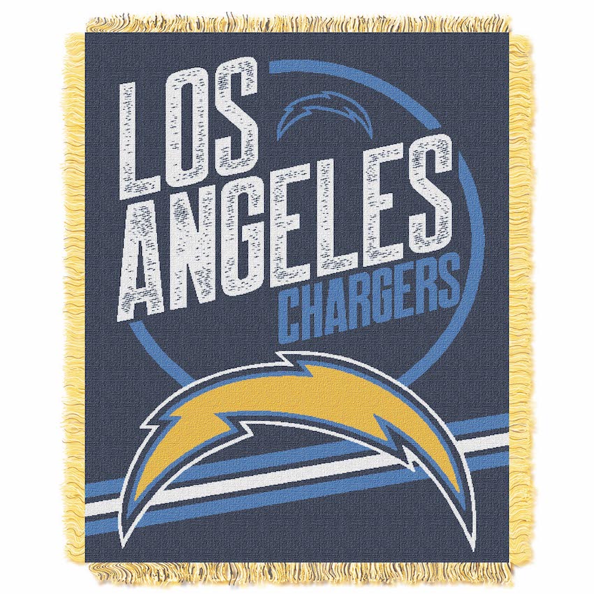 Los Angeles Chargers Double Play Tapestry Blanket 48 x 60