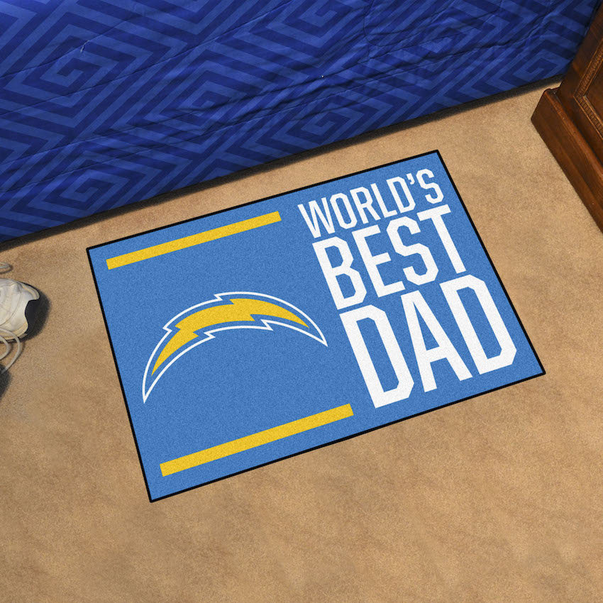 Los Angeles Chargers 20 x 30 WORLDS BEST DAD Floor Mat