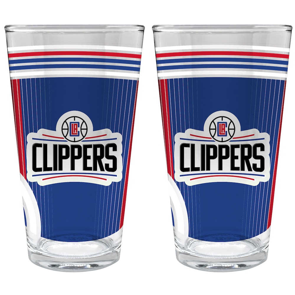 Los Angeles Clippers COOL VIBES 2 pc Pint Glass Set