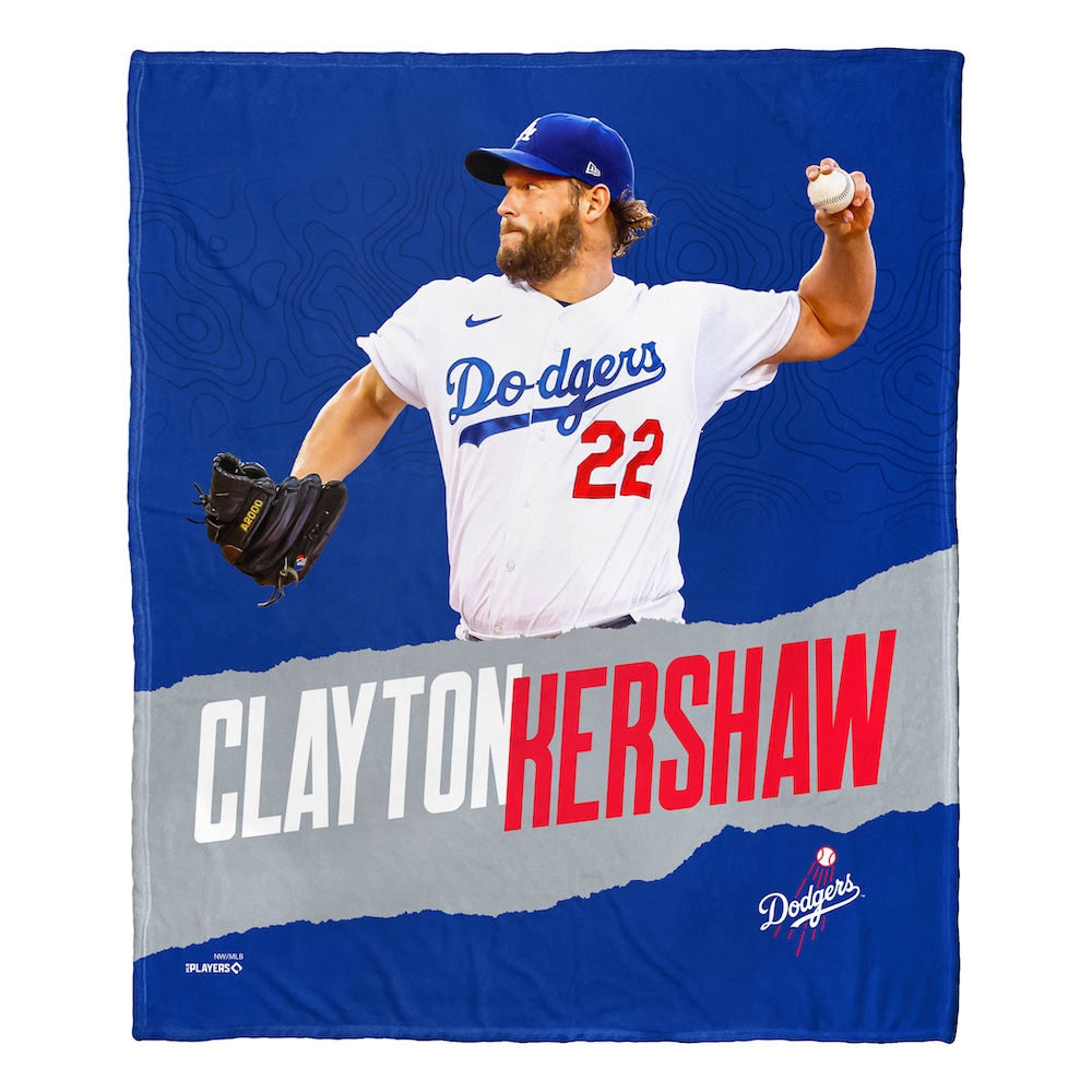 Los Angeles Dodgers Clayton Kershaw Silk Touch Throw Blanket 50 x 60 inch