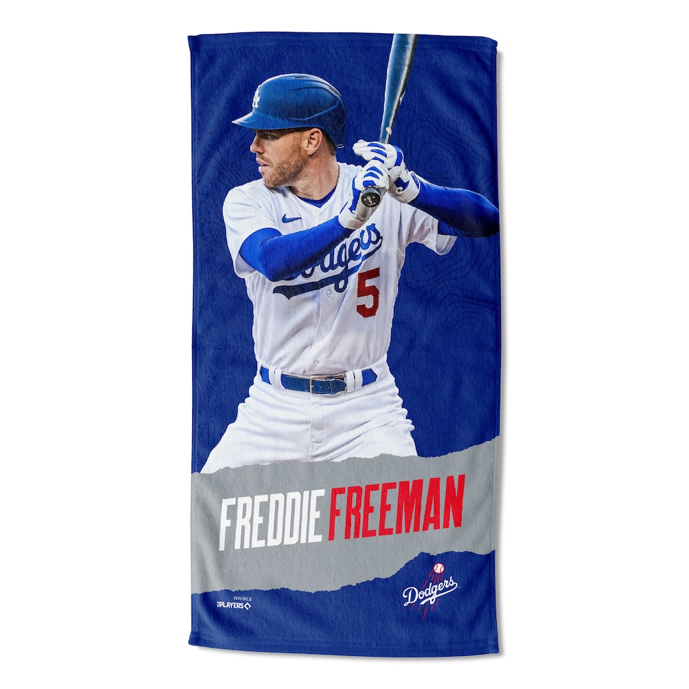 Los Angeles Dodgers Freddie Freeman 30x60 Beach Towel