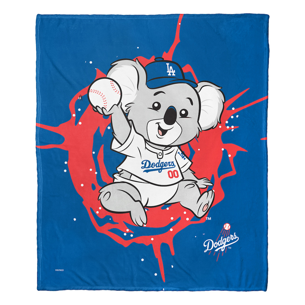 Los Angeles Dodgers MASCOT Silk Touch Throw Blanket 50 x 60 inch