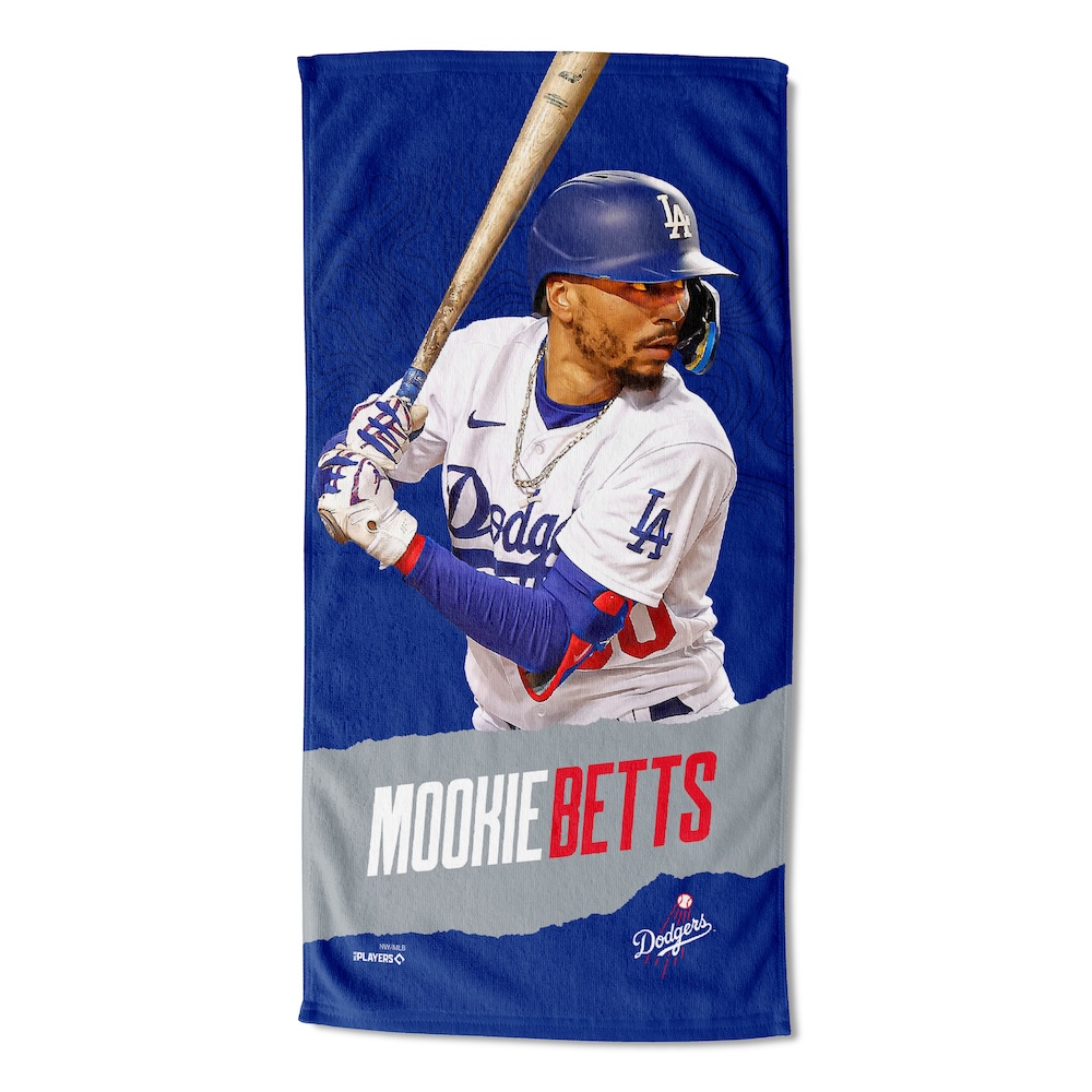 Los Angeles Dodgers Mookie Betts 30x60 Beach Towel