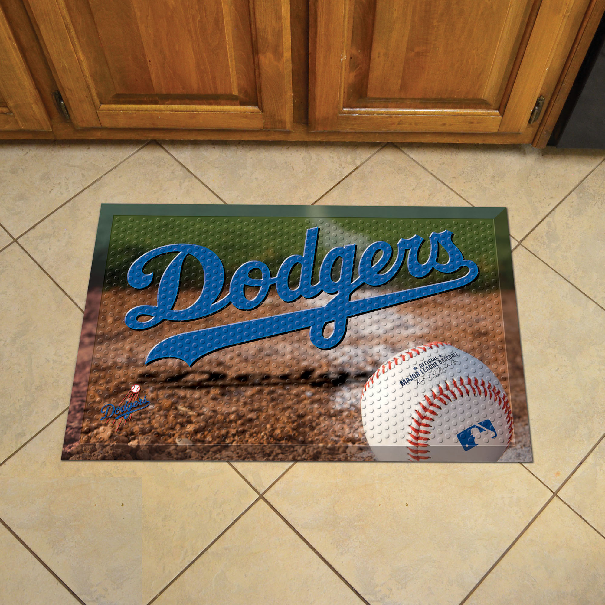 Los Angeles Dodgers Ball Style SCRAPER Door Mat